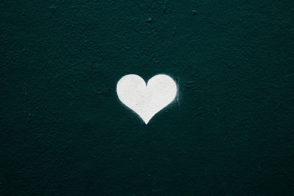 white heart illustration